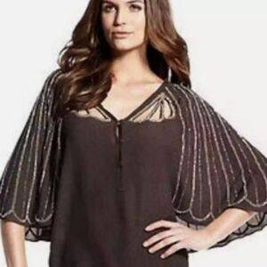 BOYOD Nancy Woman's Angle Wing Vicose Beaded Blouse
